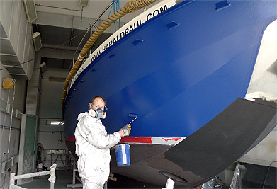 Paul dock – Gypsy Life in dry dock in Holland